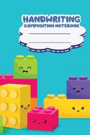 Cover of Handwriting composition notebook, Cute colorful emoji lego