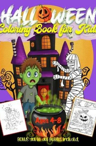 Cover of Halloween Coloring Book for Kids Ages 4-8