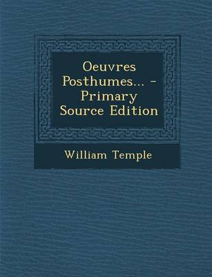 Book cover for Oeuvres Posthumes... - Primary Source Edition