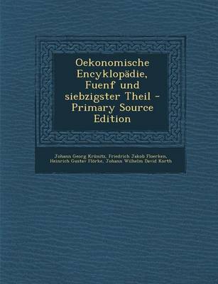 Book cover for Oekonomische Encyklopadie, Fuenf Und Siebzigster Theil