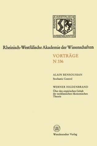 Cover of Rheinisch-Westfälische Akademie der Wissenschaften