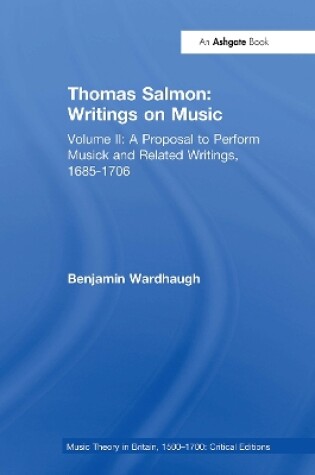 Cover of Thomas Salmon: Writings on Music