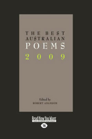 Cover of The Best Australian Poems 2009