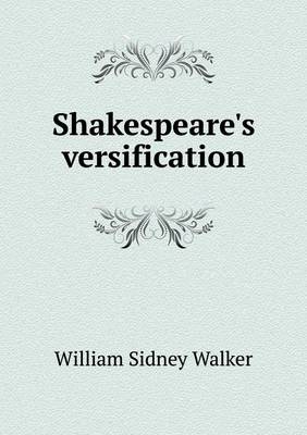 Book cover for Shakespeare's versification