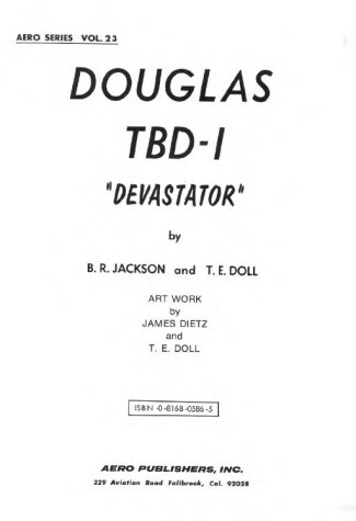 Book cover for Douglas TBD-1 "Devastator"