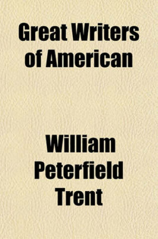 Cover of Great Writers of American
