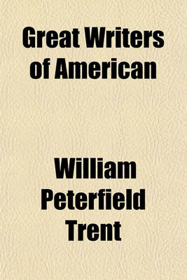 Book cover for Great Writers of American