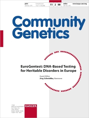 Cover of EuroGentest: DNA-Based Testing for Heritable Disorders in Europe