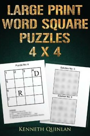 Cover of Large Print Word Square Puzzles - 4 x 4