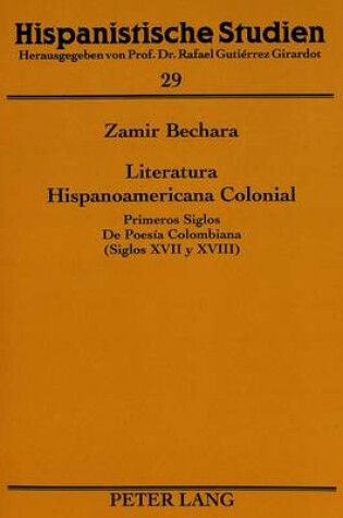 Cover of Literatura Hispanoamericana Colonial