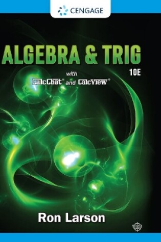 Cover of Webassign Printed Access Card for Larson's Algebra & Trigonometry, 10th Edition, Single-Term