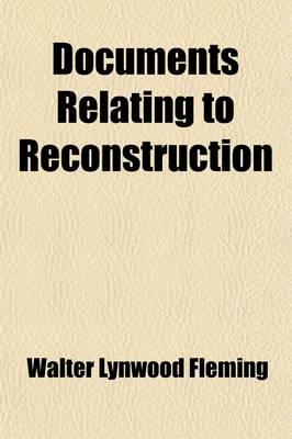 Book cover for Documents Relating to Reconstruction