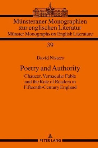 Cover of Poetry and Authority