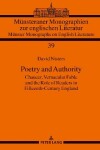 Book cover for Poetry and Authority