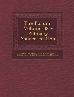 Book cover for The Forum, Volume 32 - Primary Source Edition