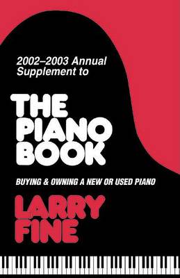Book cover for 2002-2003 Annual Supplement to the Piano Book