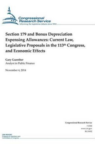 Cover of Section 179 and Bonus Depreciation Expensing Allowances