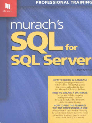 Book cover for Murach's SQL for SQL Server