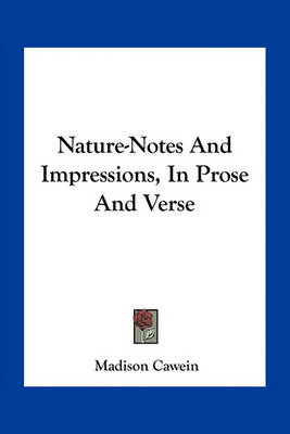 Book cover for Nature-Notes and Impressions, in Prose and Verse