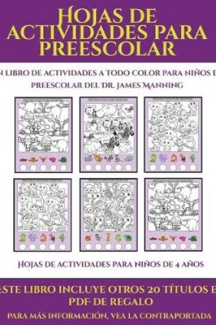 Cover of Hojas de actividades para niños de 4 años (Hojas de actividades para preescolar)