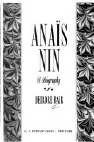 Cover of Anais Nin