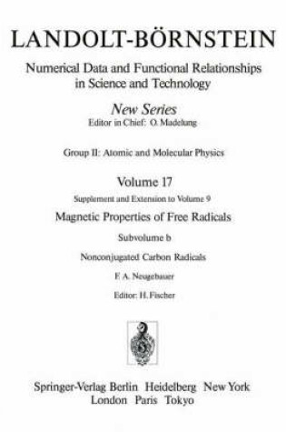 Cover of Nonconjugated Carbon Radicals / Nicht-konjugierte Kohlenstoff-Radikale