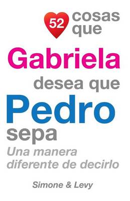 Cover of 52 Cosas Que Gabriela Desea Que Pedro Sepa