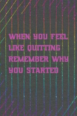 Cover of When You Feel Like Quitting Remember Why You Started