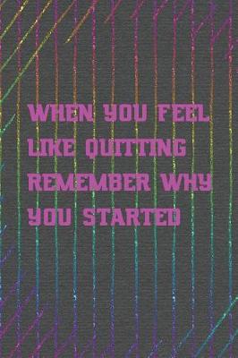 Book cover for When You Feel Like Quitting Remember Why You Started