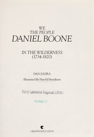 Book cover for Daniel Boone