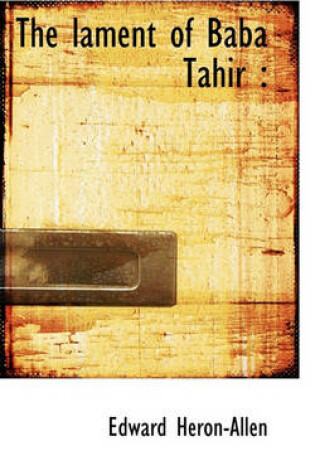 Cover of The Lament of Baba Tahir