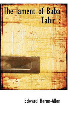 Book cover for The Lament of Baba Tahir
