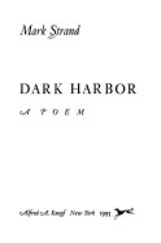 Cover of Dark Harbor