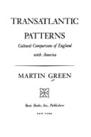 Cover of Transatlantic Patterns