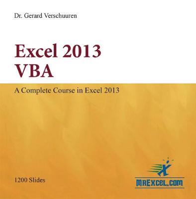 Book cover for Excel 2013 Vba