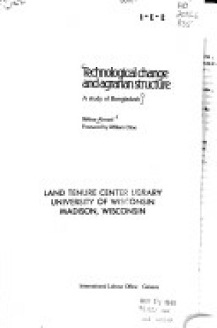 Cover of Technological Change and Agrarian Structure