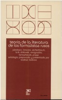 Book cover for Teoria de La Literatura de Los Formalistas Rusos