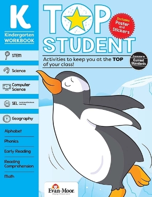 Book cover for Top Student, Kindergarten Workbook