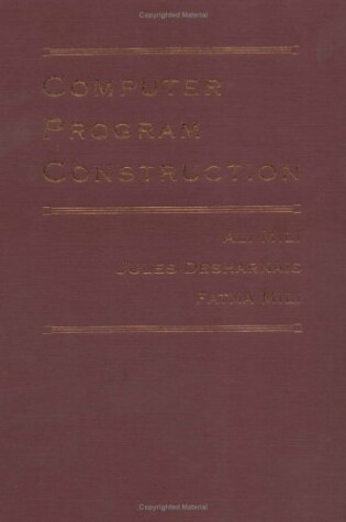 Cover of Computer Program Construction