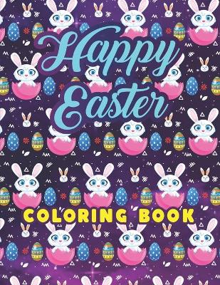 Book cover for Happy Easter Coloring Book.