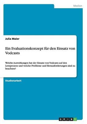 Book cover for Ein Evaluationskonzept für den Einsatz von Vodcasts