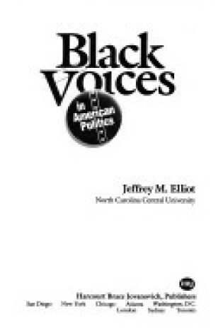 Cover of Elliot Black Voices American Politics