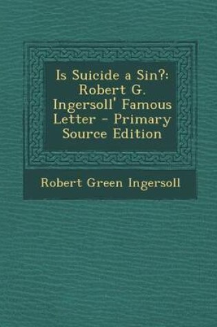 Cover of Is Suicide a Sin?