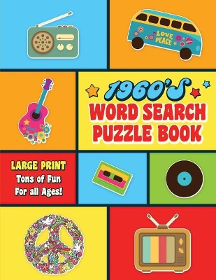 Book cover for 1960's Word Search Puzzle Book