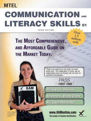 Book cover for MTEL Communication and Literacy Skills 01 Teacher Certification Study Guide Test Prep