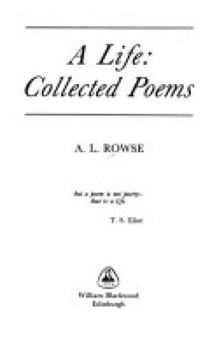Cover of A Life
