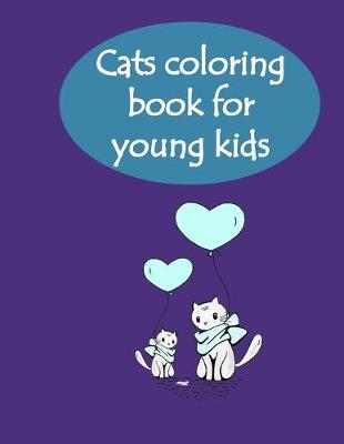 Book cover for cats coloring book for young kids