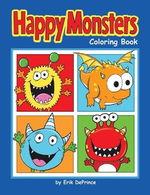 Book cover for Happy Monsters Coloring Book