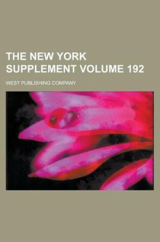 Cover of The New York Supplement Volume 192