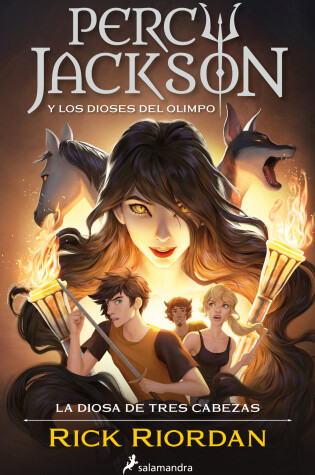 Cover of Percy Jackson y los dioses del Olimpo: La diosa de tres cabezas / Wrath of the Triple Goddess. Percy Jackson and the Olympians